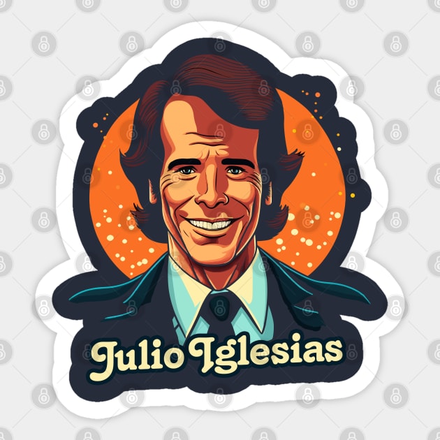 Julio Iglesias // Retro Style Fan Design Sticker by DankFutura